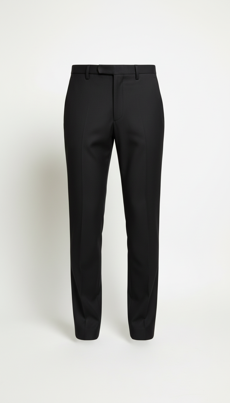 Editorial-Inspired Black Trousers Tailored Fit